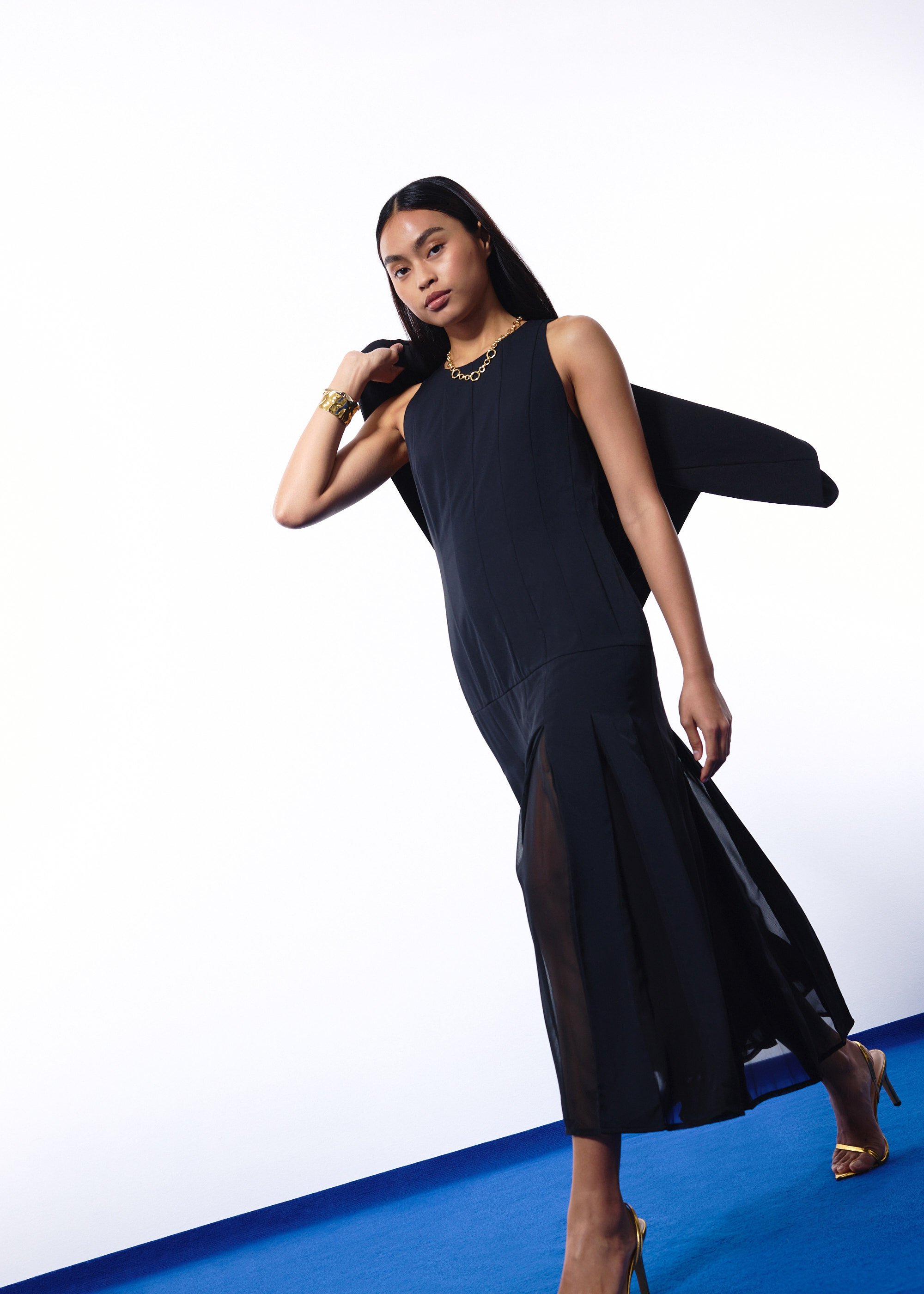 

Round Neck Kick Flare Midaxi Dress Love, Bonito