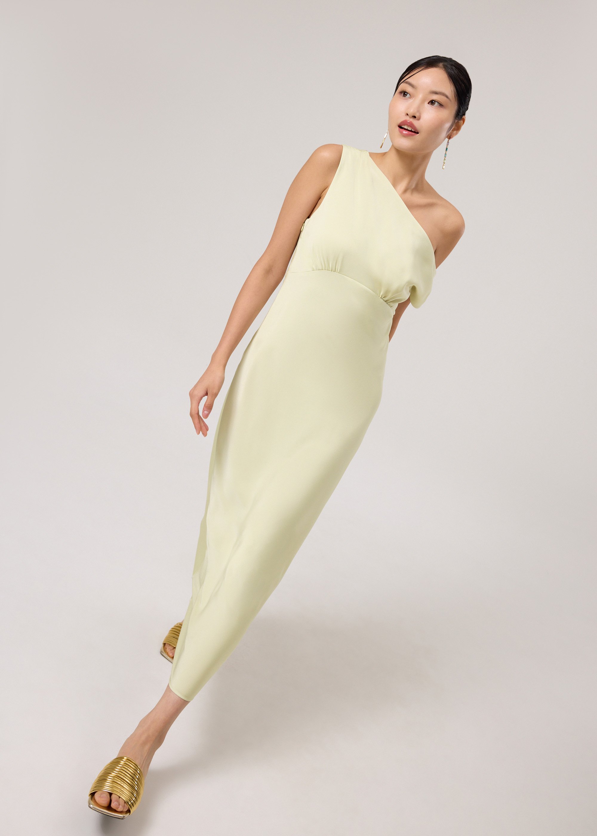 

Satin Asymmetric Bias Cut Maxi Dress Love, Bonito