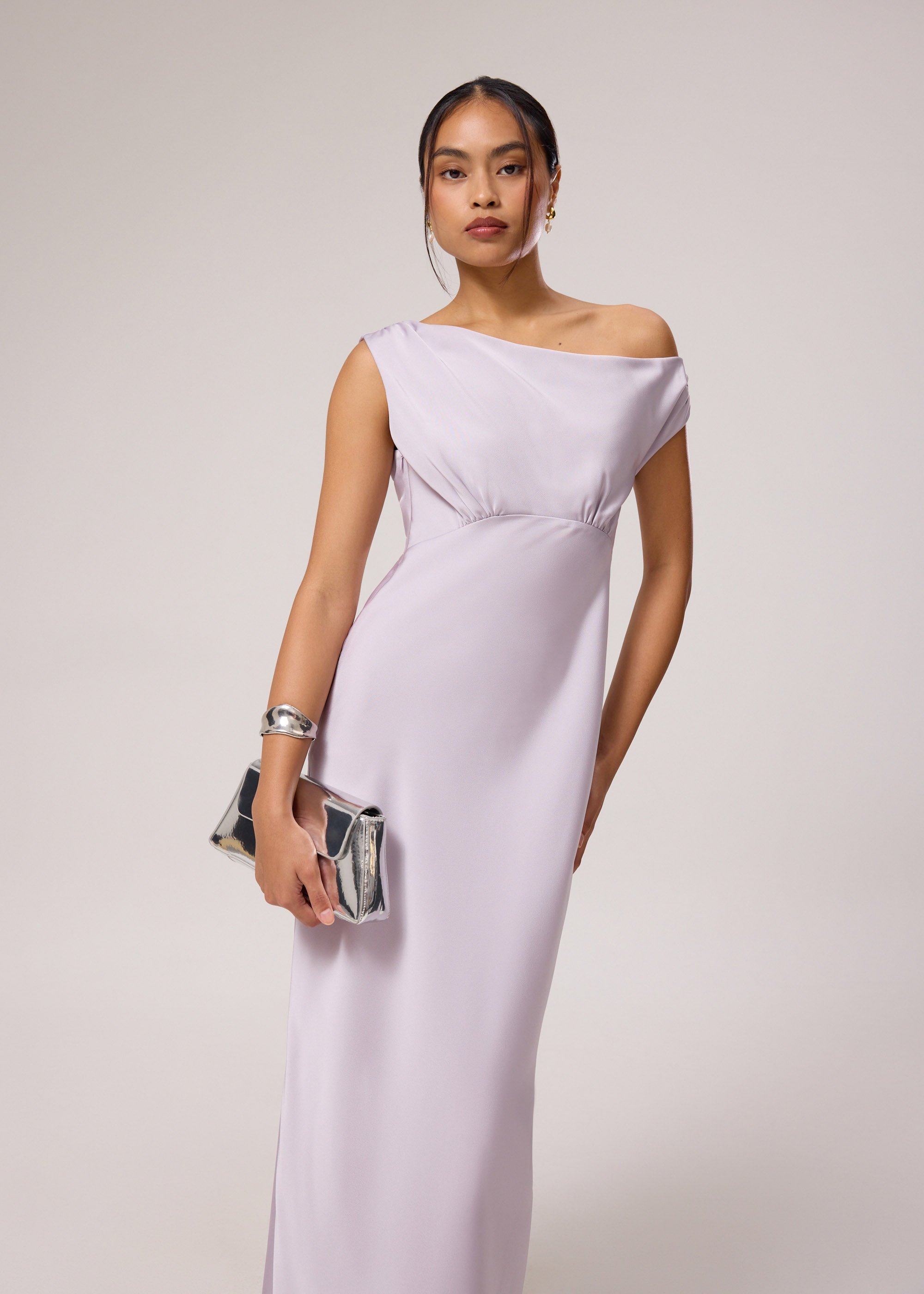 

Satin Asymmetric Bias Cut Maxi Dress Love, Bonito
