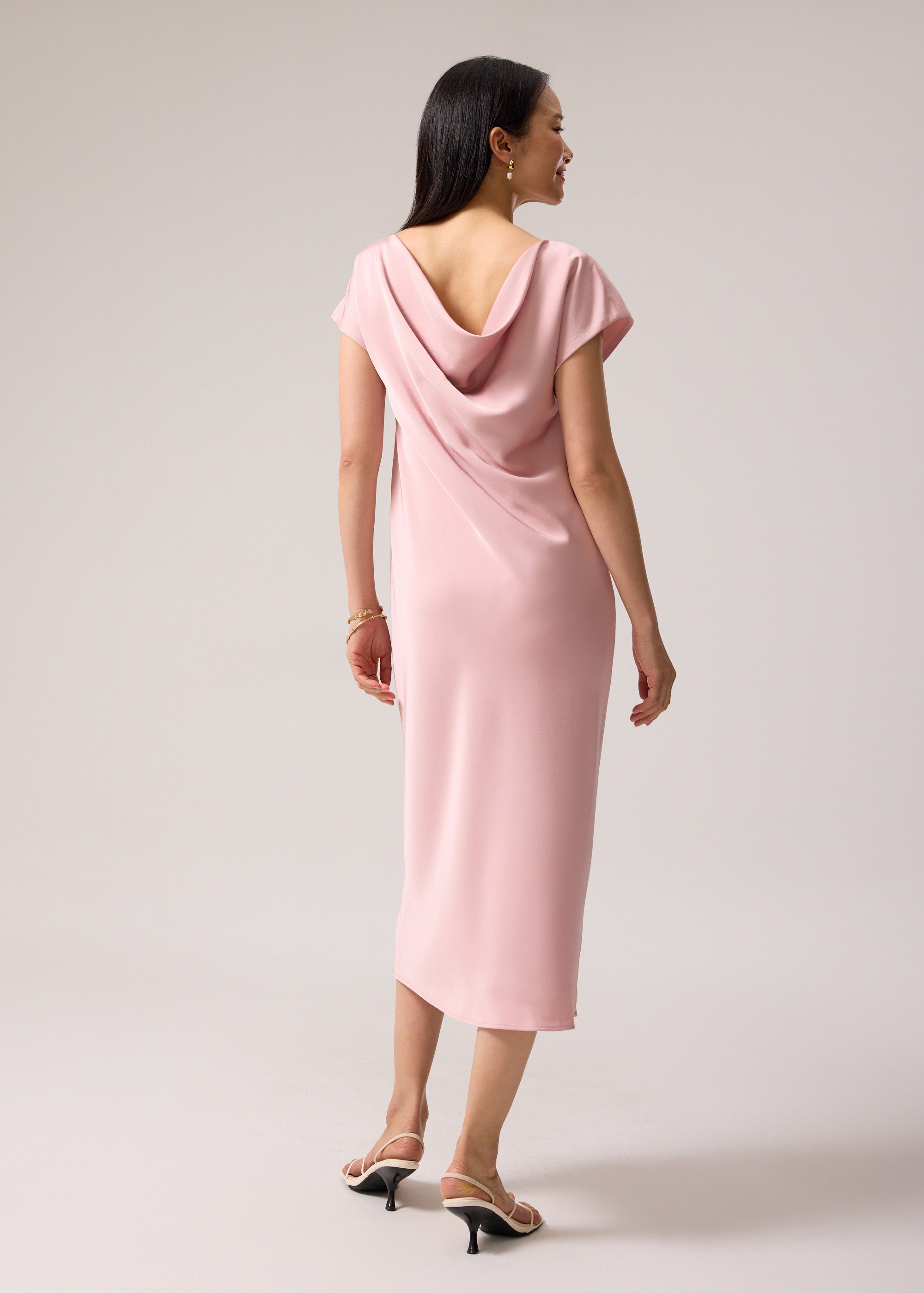 

Satin Bias Cut Midaxi Dress Love, Bonito