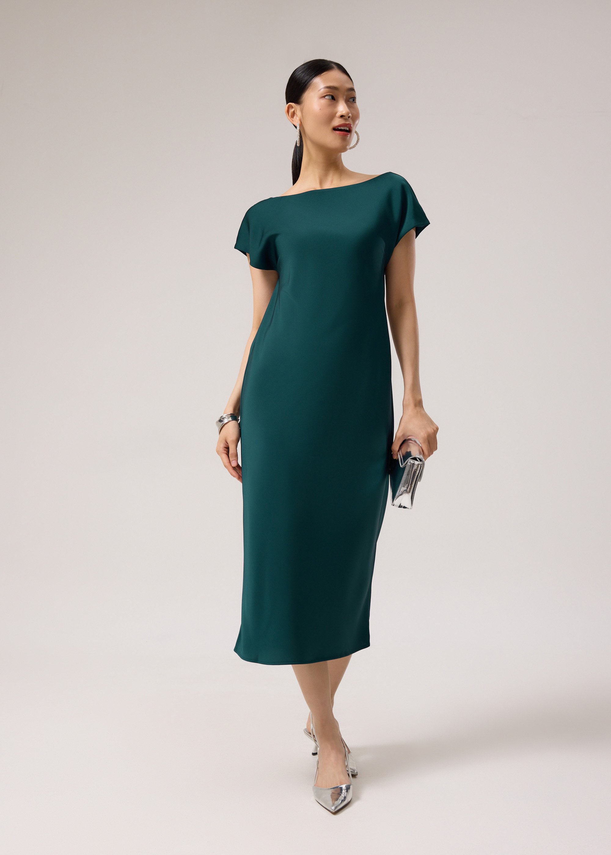 

Padded Reversible Satin Bias Cut Midaxi Dress Love, Bonito