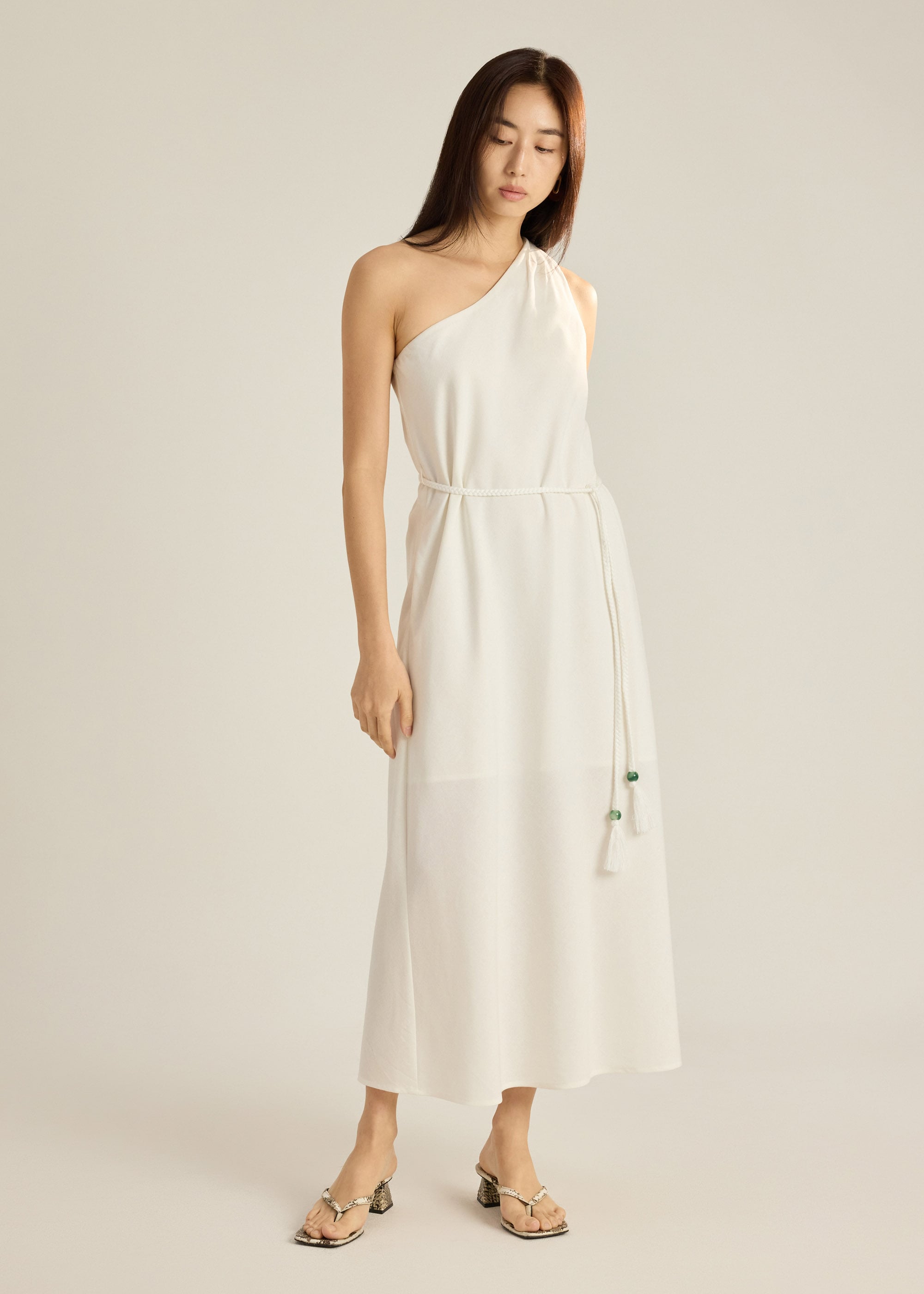 Toga Maxi Dress With Sash Tie Love, Bonito: retailer-supplied image