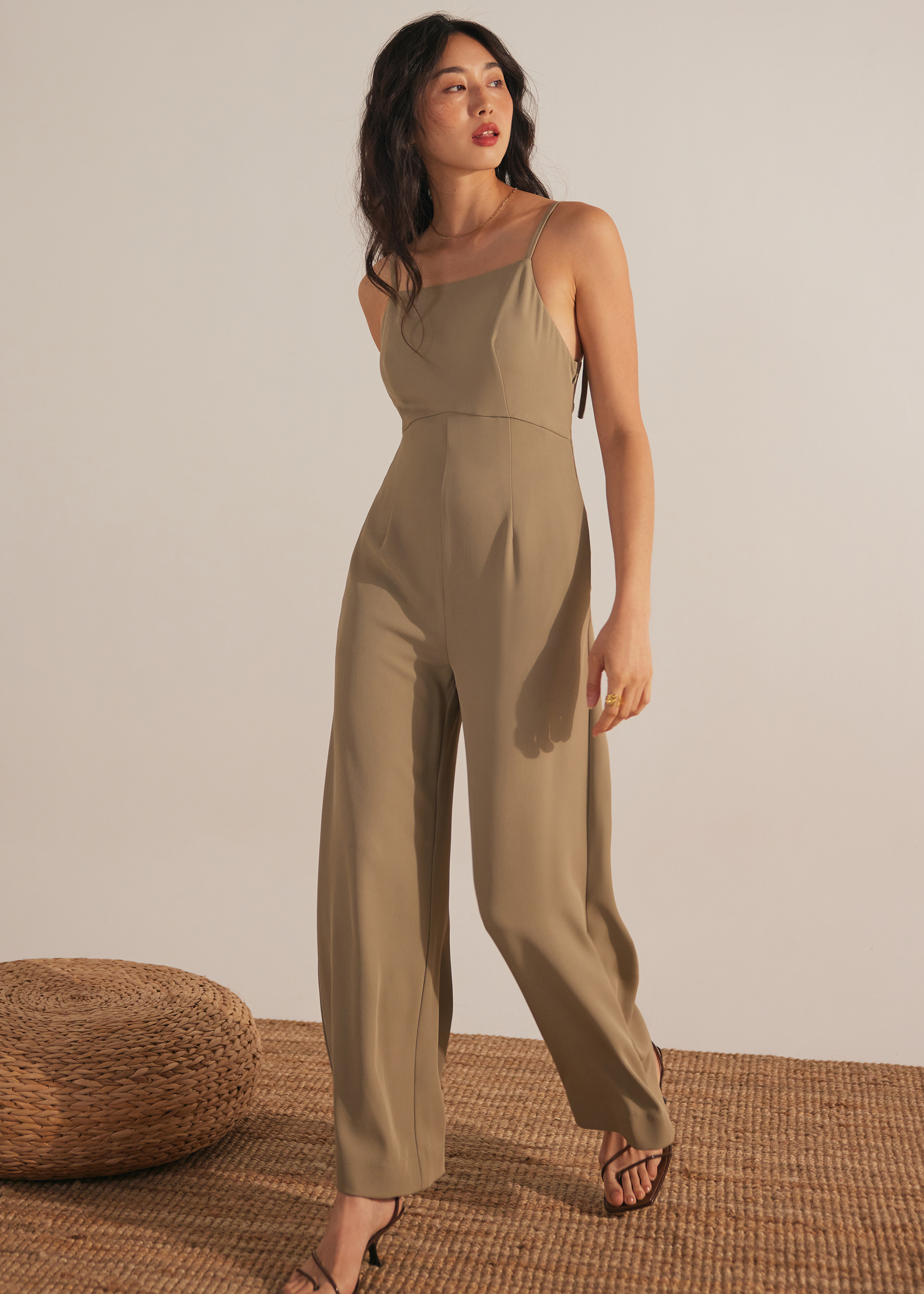 

Padded Cut Out Straight Neck Jumpsuit-235-XL