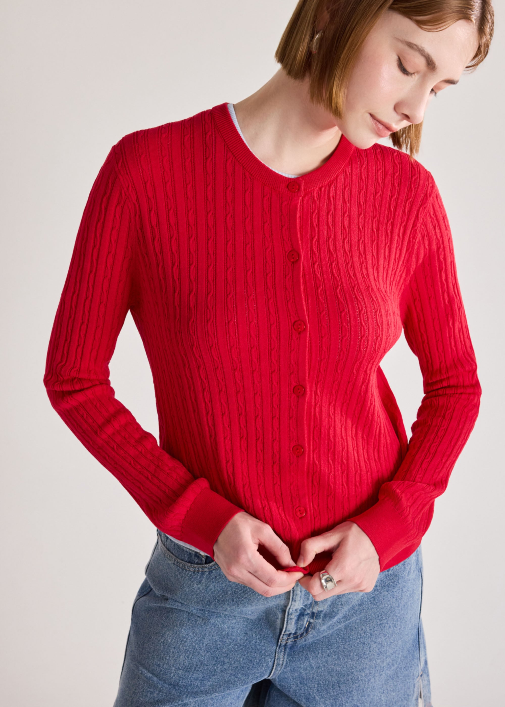 Cable Knit Cardigan Love, Bonito
