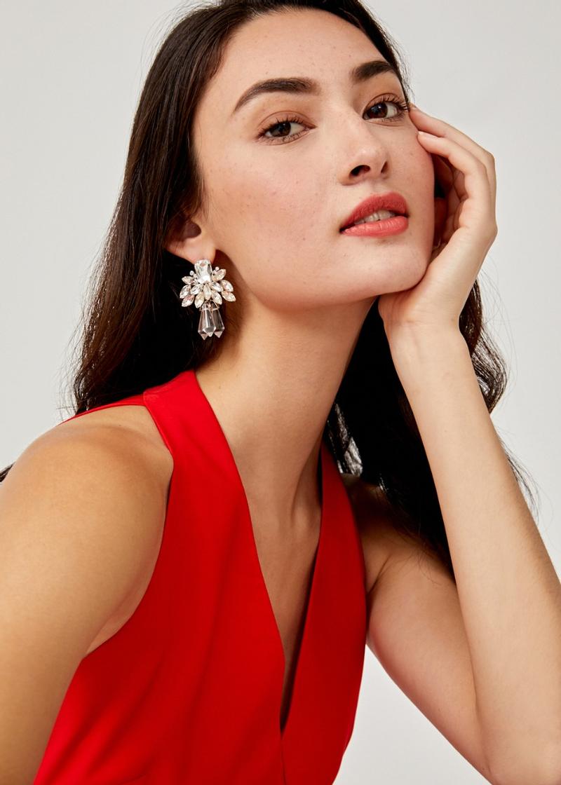 Lindsay Crystal Cluster Earrings