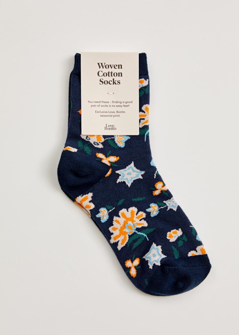 Yoli Woven Cotton Socks (Unisex)