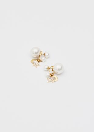 Fayea Star & Pearl Gold Earrings