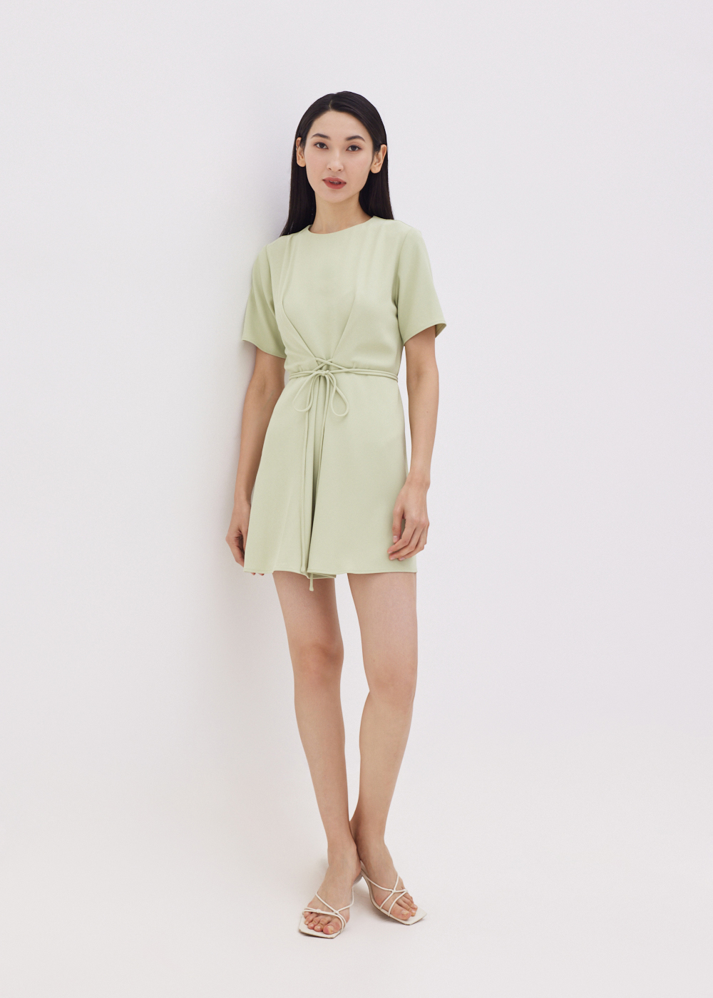 

Marin Front Pleat A-line Dress-022-S