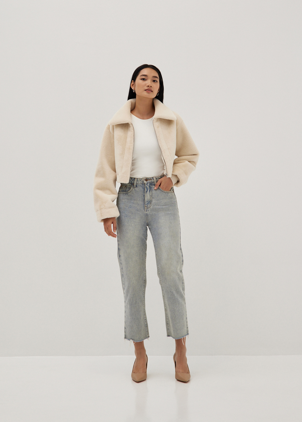 

Luna Faux Fur Crop Jacket-035-XL