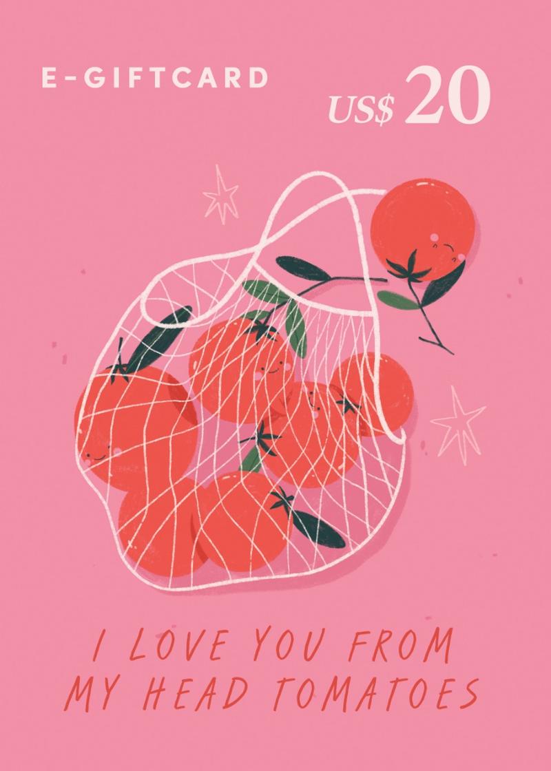 Love, Bonito e-Gift Card - Tomatoes - US$20