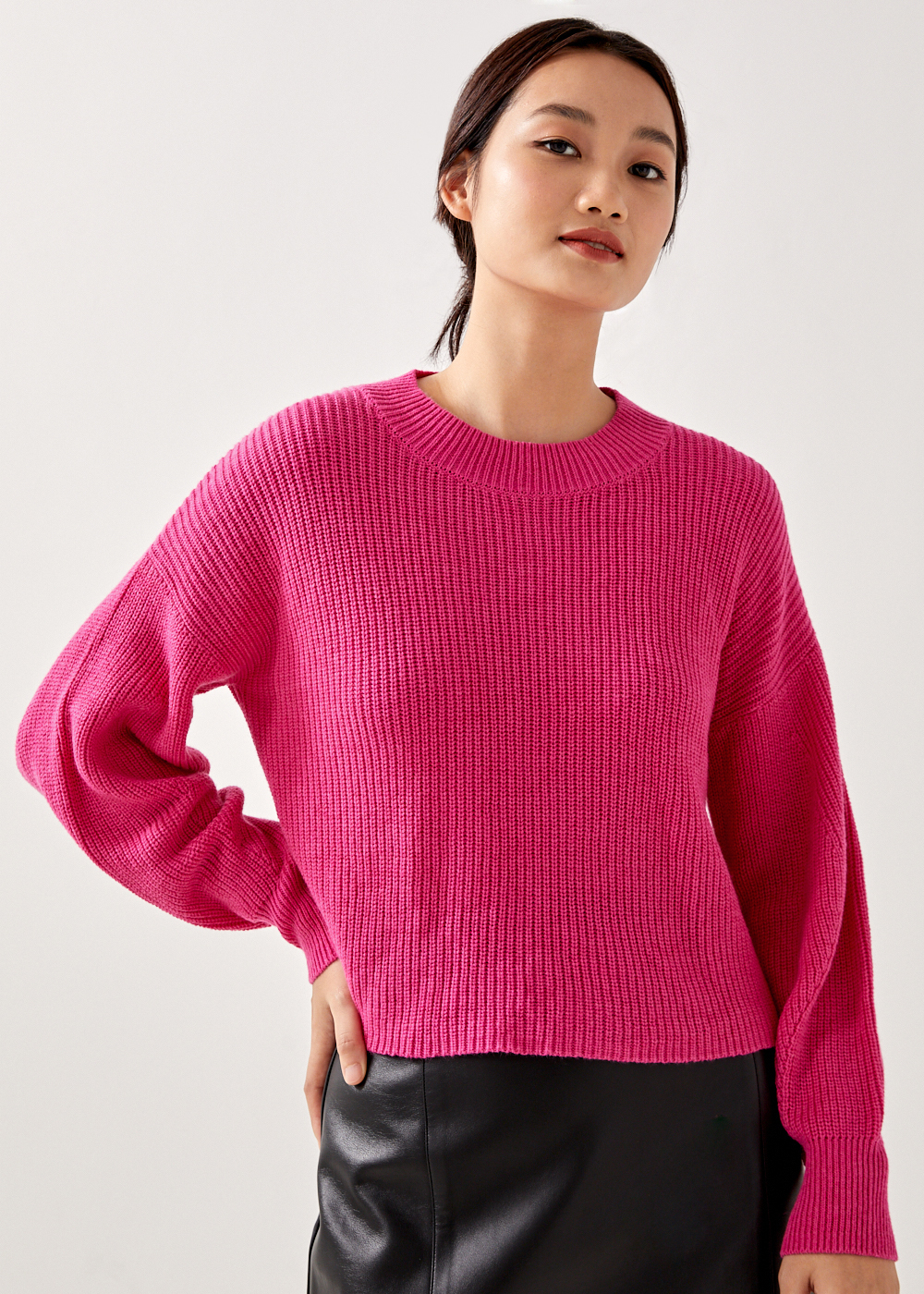 Buy Mona Crew Neck Puff Sleeve Jumper @ Love, Bonito Singapore | Shop ...