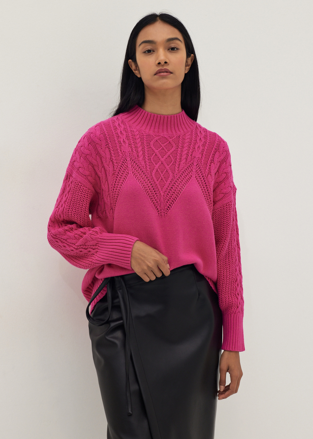 Buy Arden Oversized Cable Knit Sweater @ Love, Bonito Singapore | Shop ...