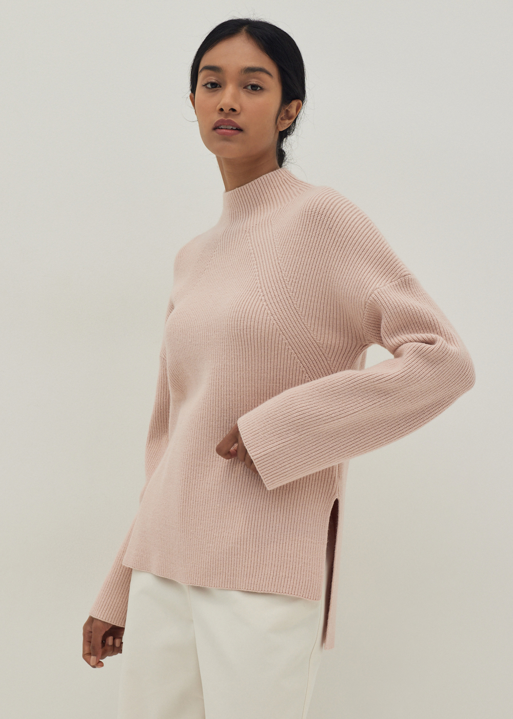 relaxed sweater polo