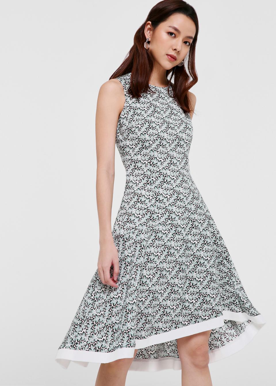 Lorna Asymmetrical Hem Midi Dress