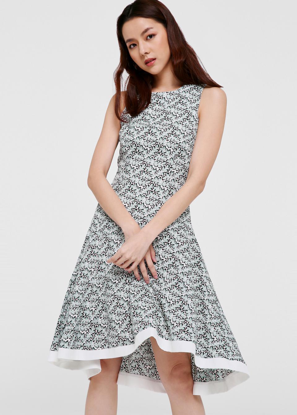 Lorna Asymmetrical Hem Midi Dress