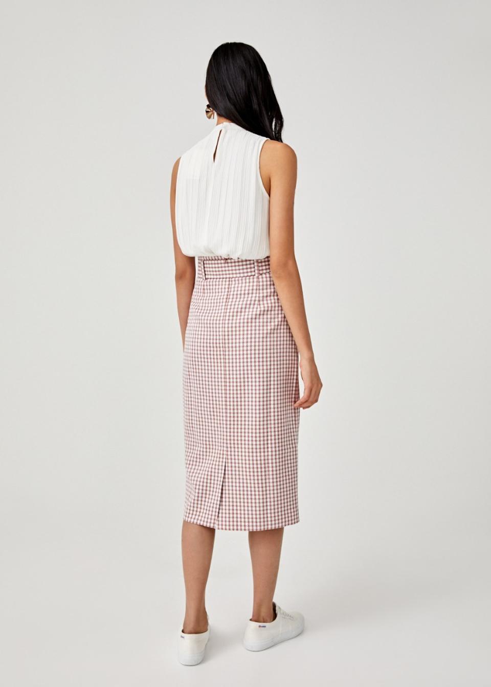 Buy Evangeline Belted Midi Pencil Skirt Love Bonito Malaysia Shop Women S Fashion Online Love Bonito My Women S Fashion