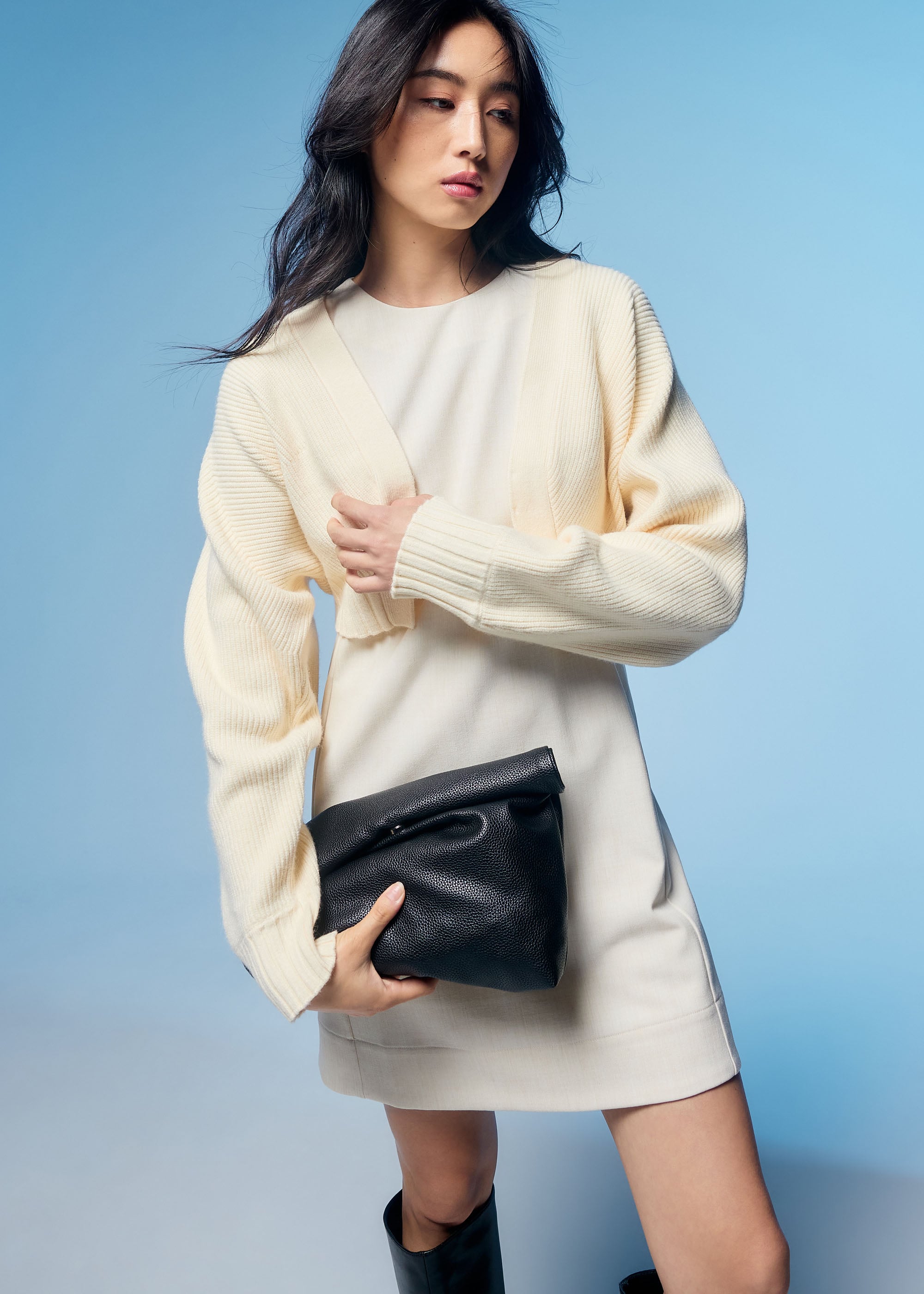 V-neck Batwing Knit Cardigan Love, Bonito