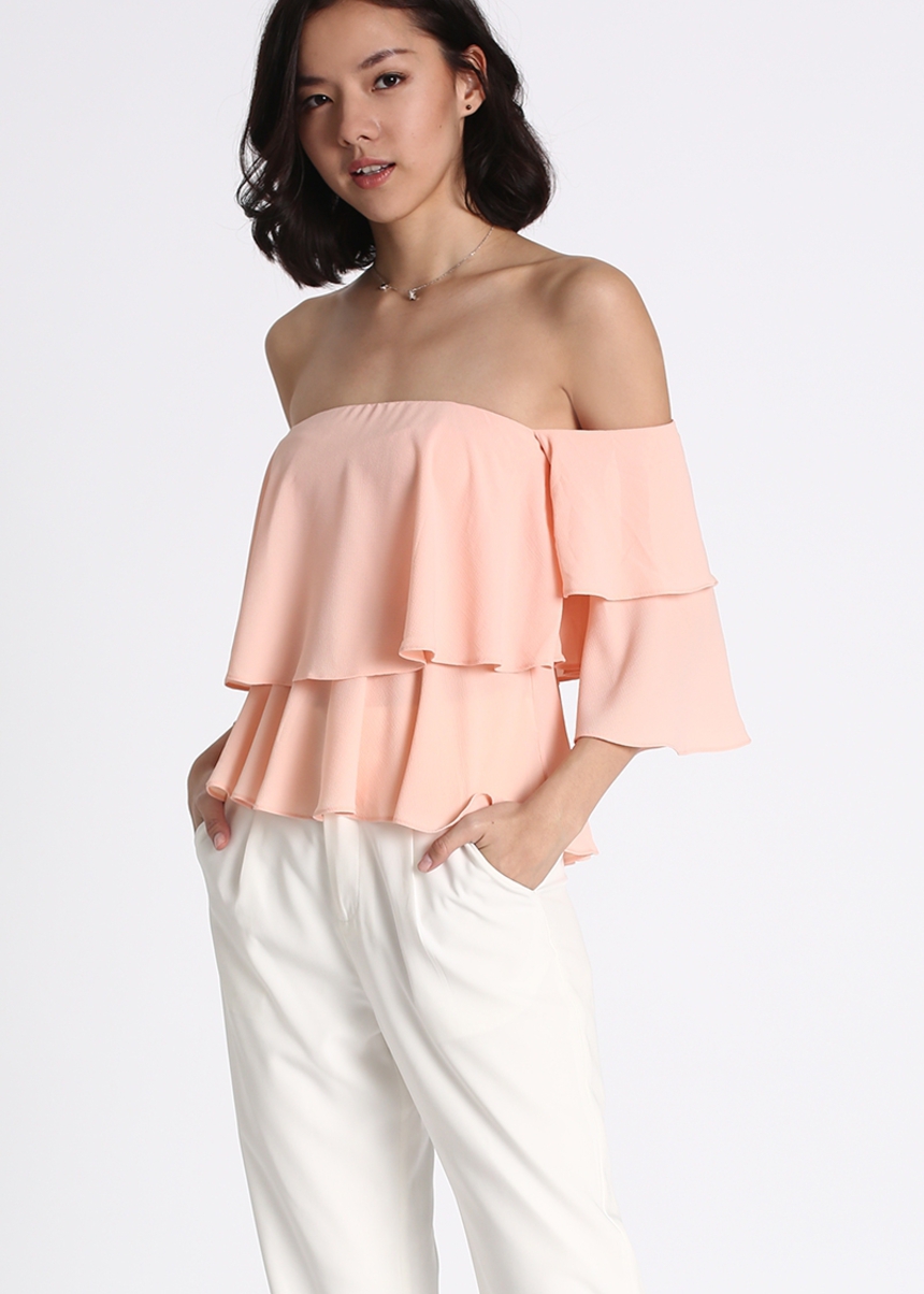 Buy Ujana Off Shoulder Ruffled Top Love, Bonito Singapore Shop