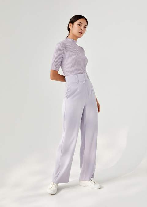 Buy Morie High Waisted Straight Leg Pants Love Bonito Singapore Shop Women S Fashion Online