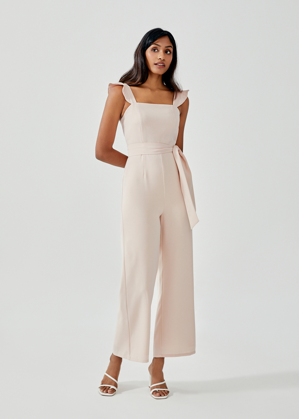 white graduation jumpsuit