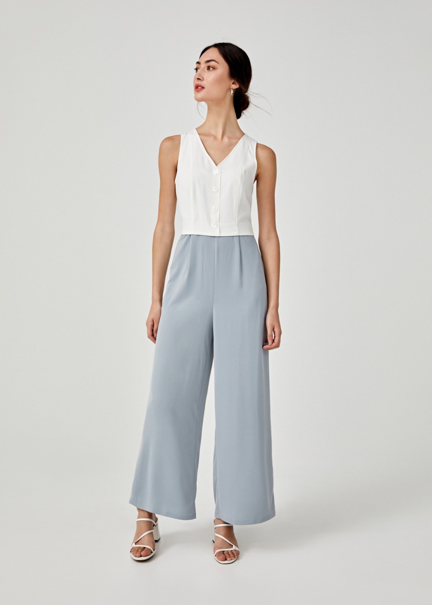 button down jumpsuit