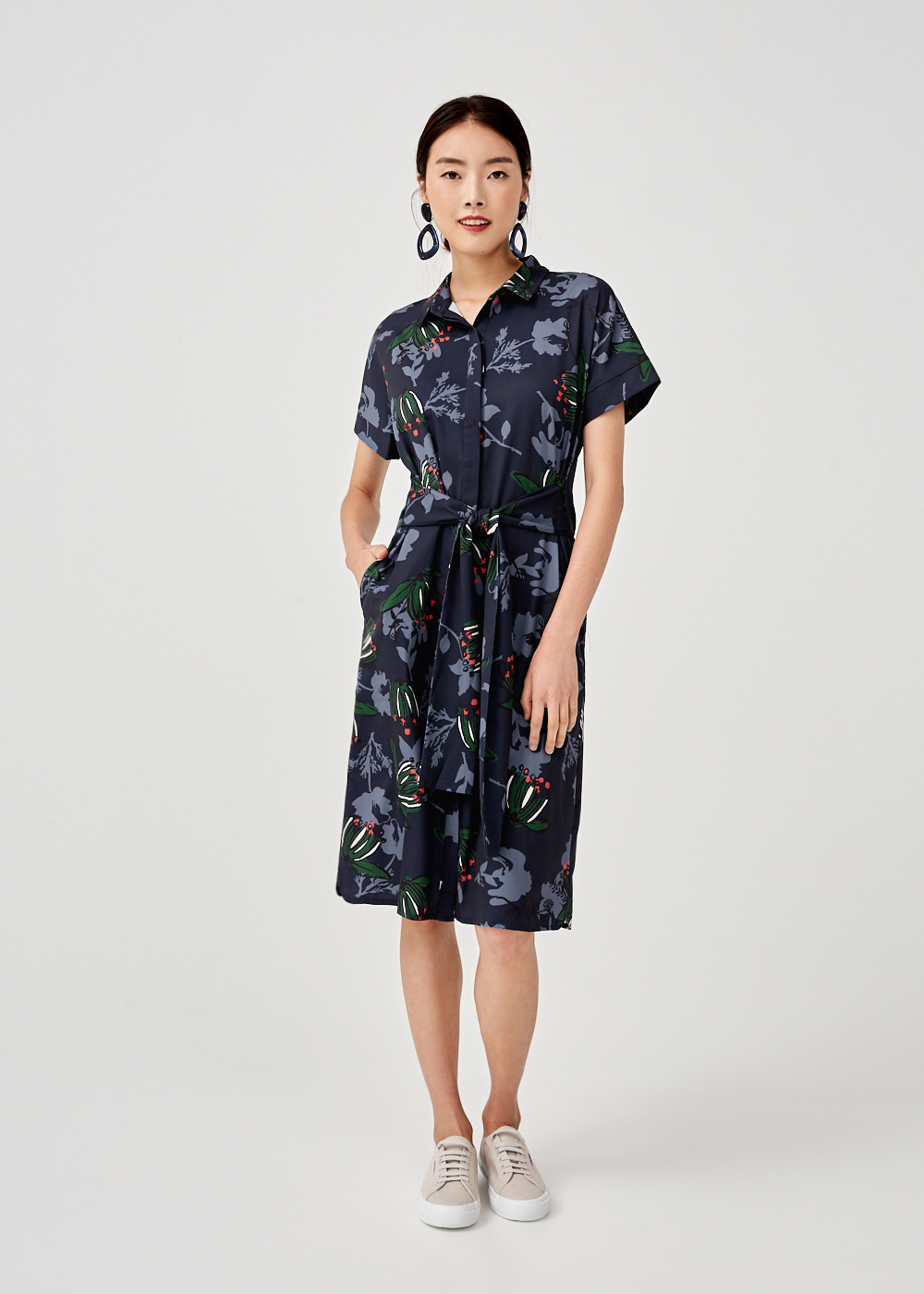 bee midi shirt dress