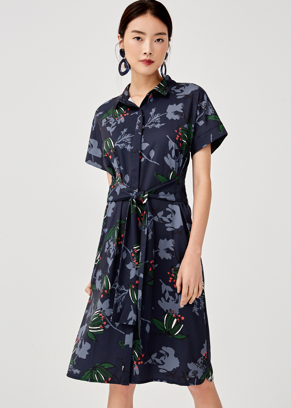 bee midi shirt dress