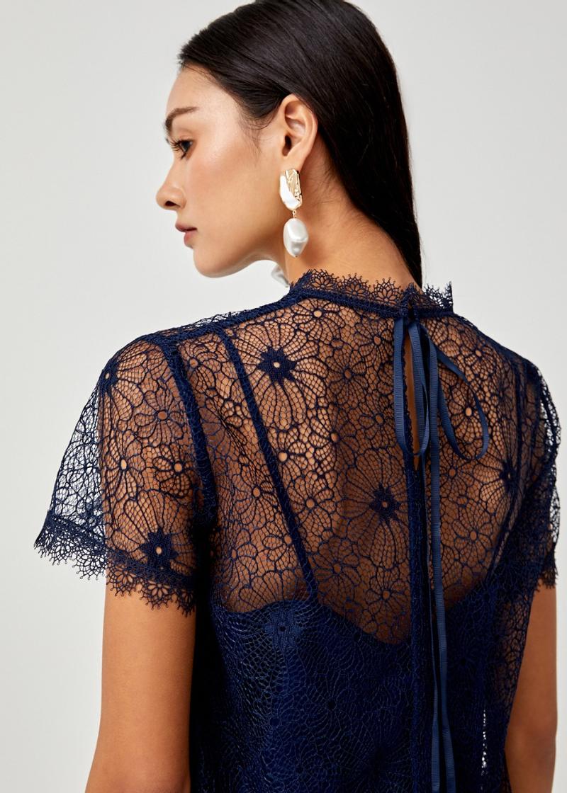 Marin Lace Overlay Top