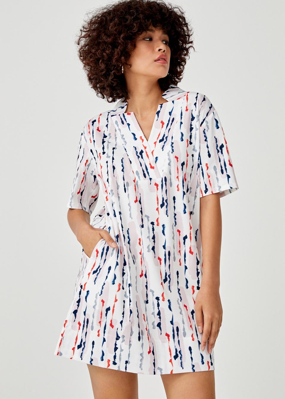 Liana Shift Dress in Afternoon Drizzle
