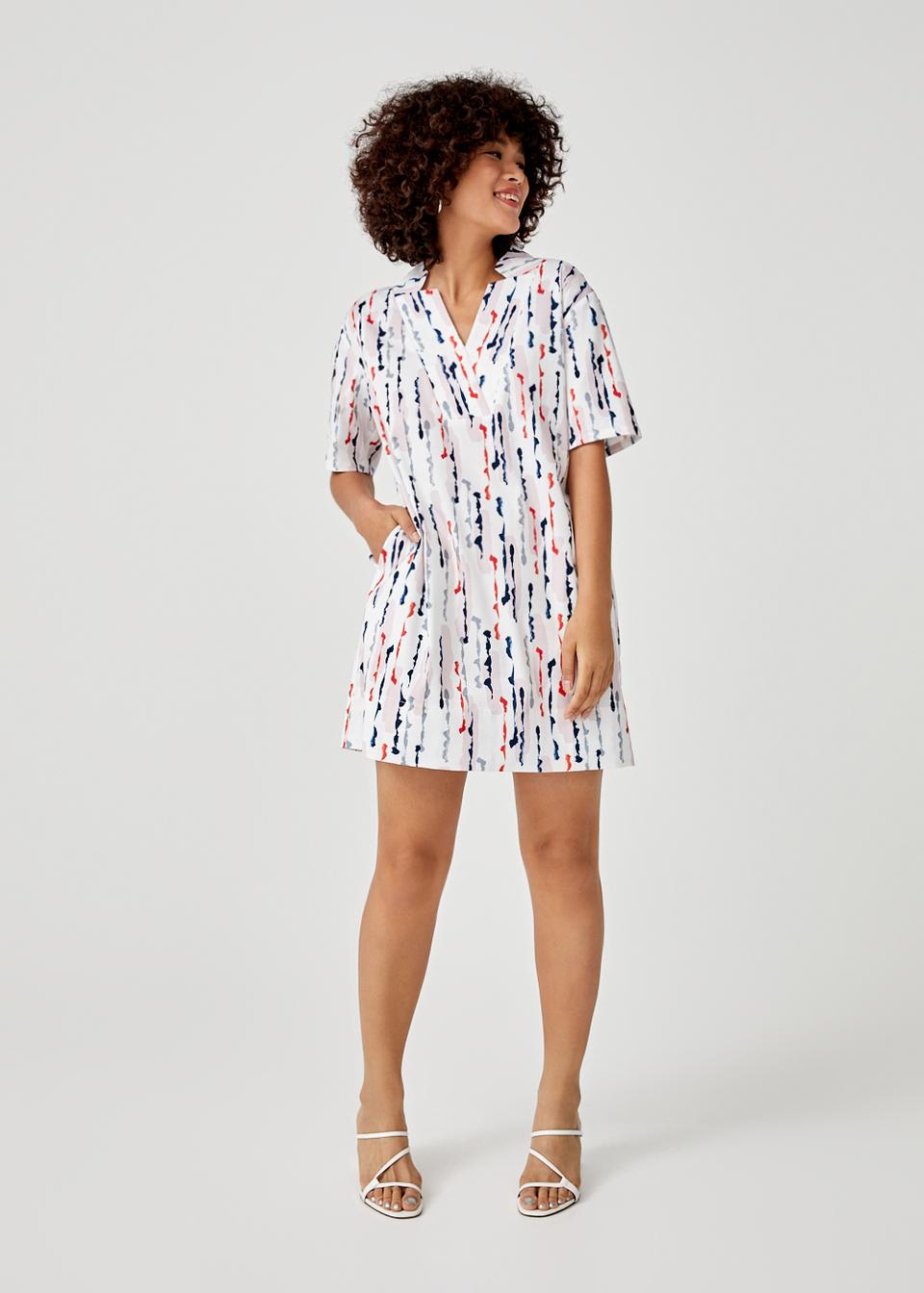 Liana Shift Dress in Afternoon Drizzle