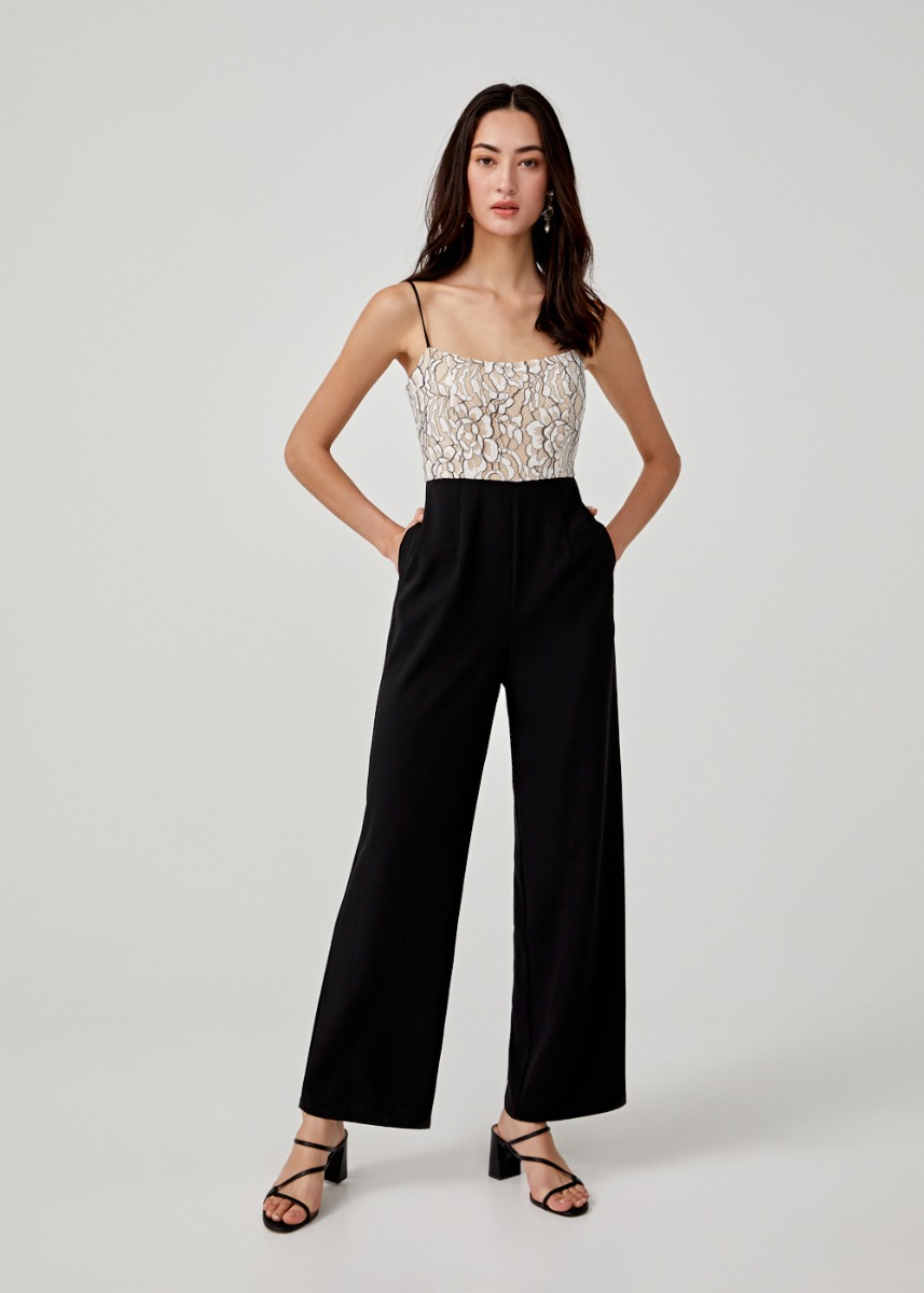 jumpsuit with overlay top