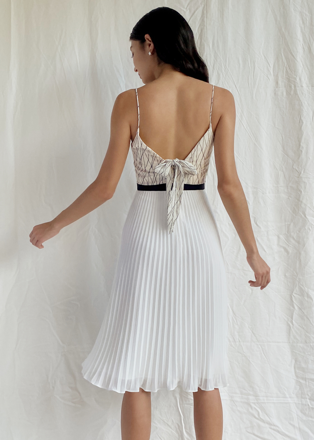 Buy Adelisa Pleated Tie Back Dress @ Love, Bonito Singapore | Shop ...