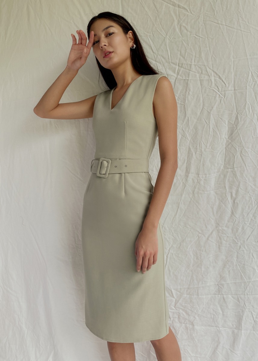 Buy Caroline Belted Midi Dress @ Love, Bonito Singapore | Shop
