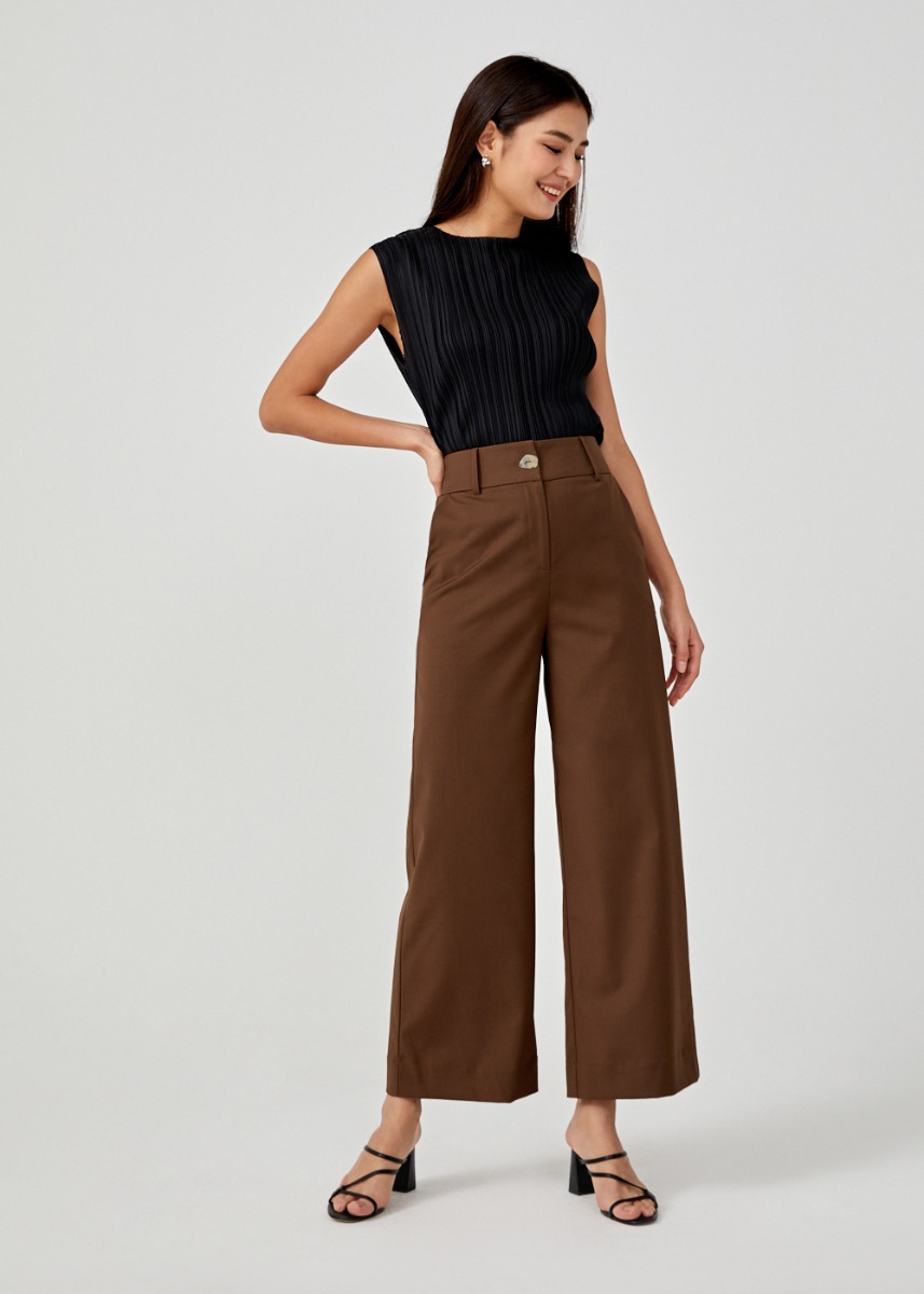 tailored wide leg pants