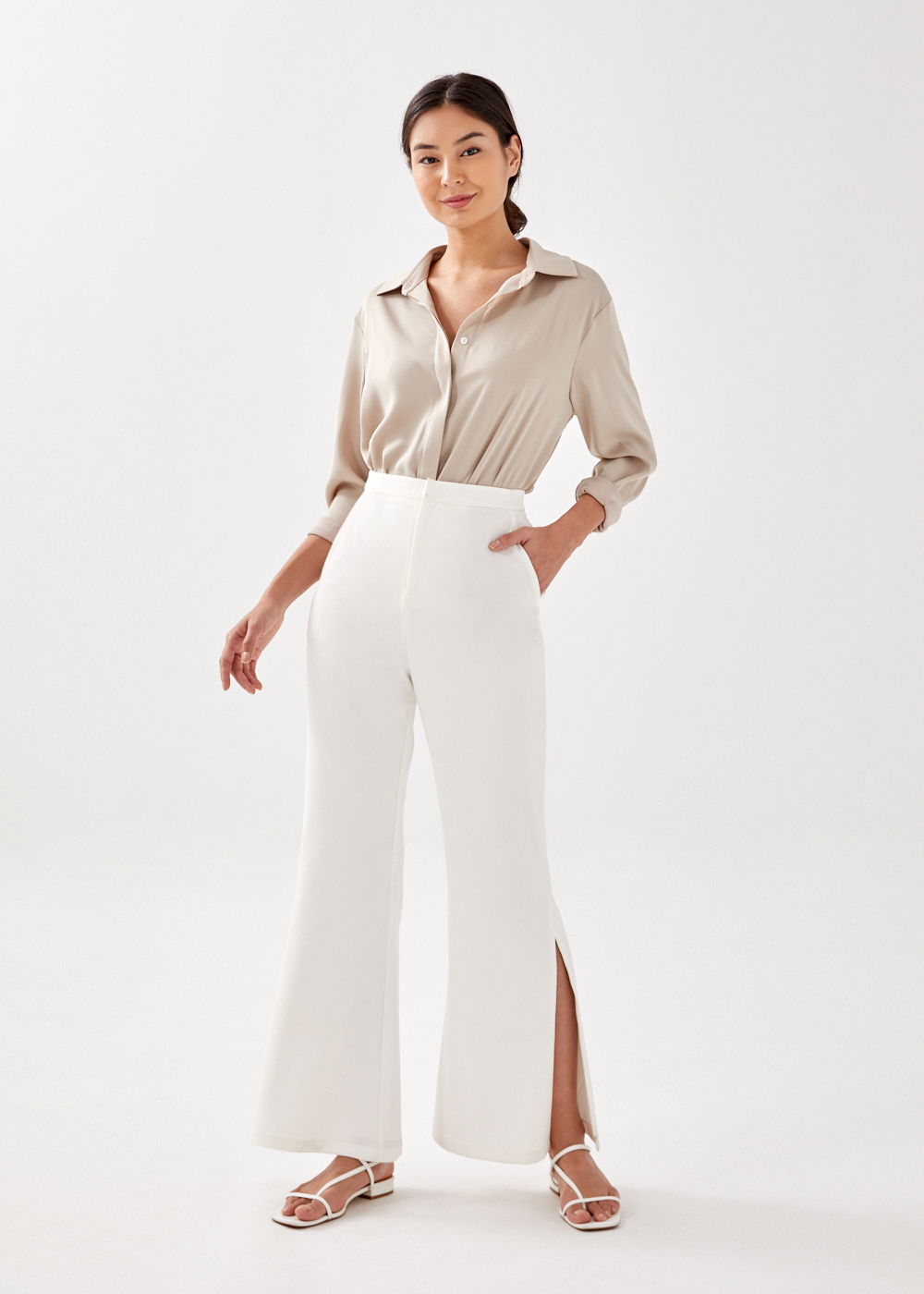 slit flare pants