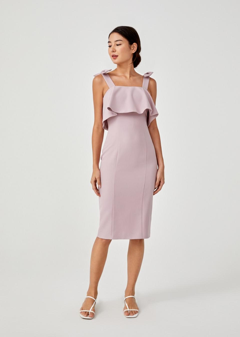 Buy Alliea Bow Detail Overlay Midi Dress @ Love, Bonito | Shop Women's ...