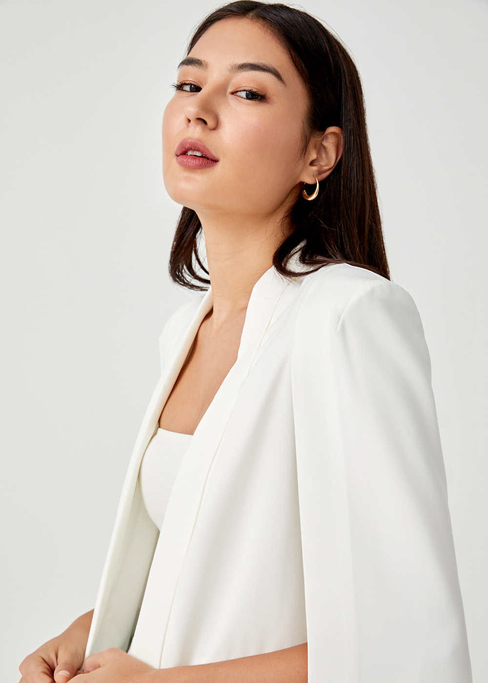 tailored cape jacket