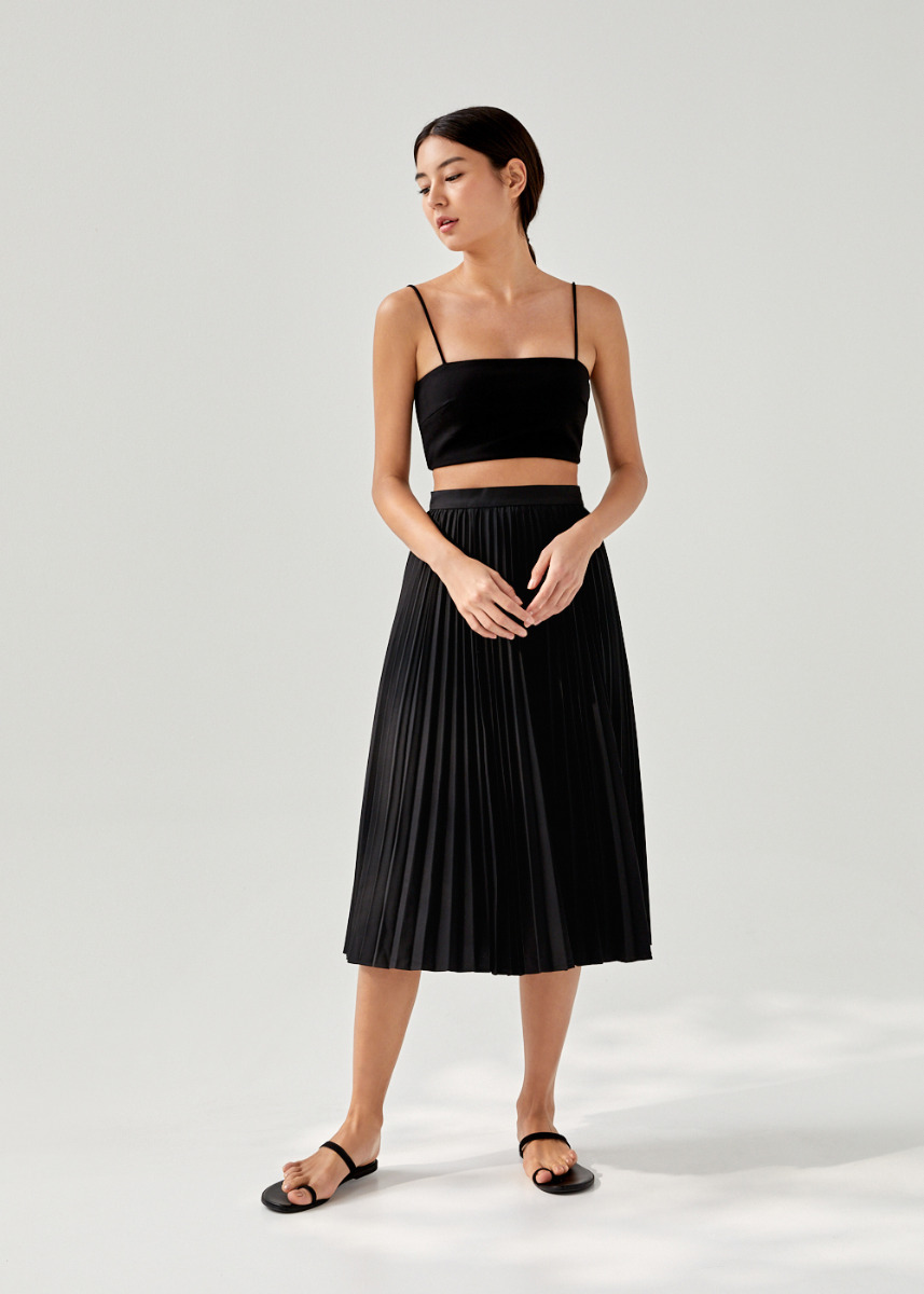 

Elinie Pleated Midi Skirt-014-XXL