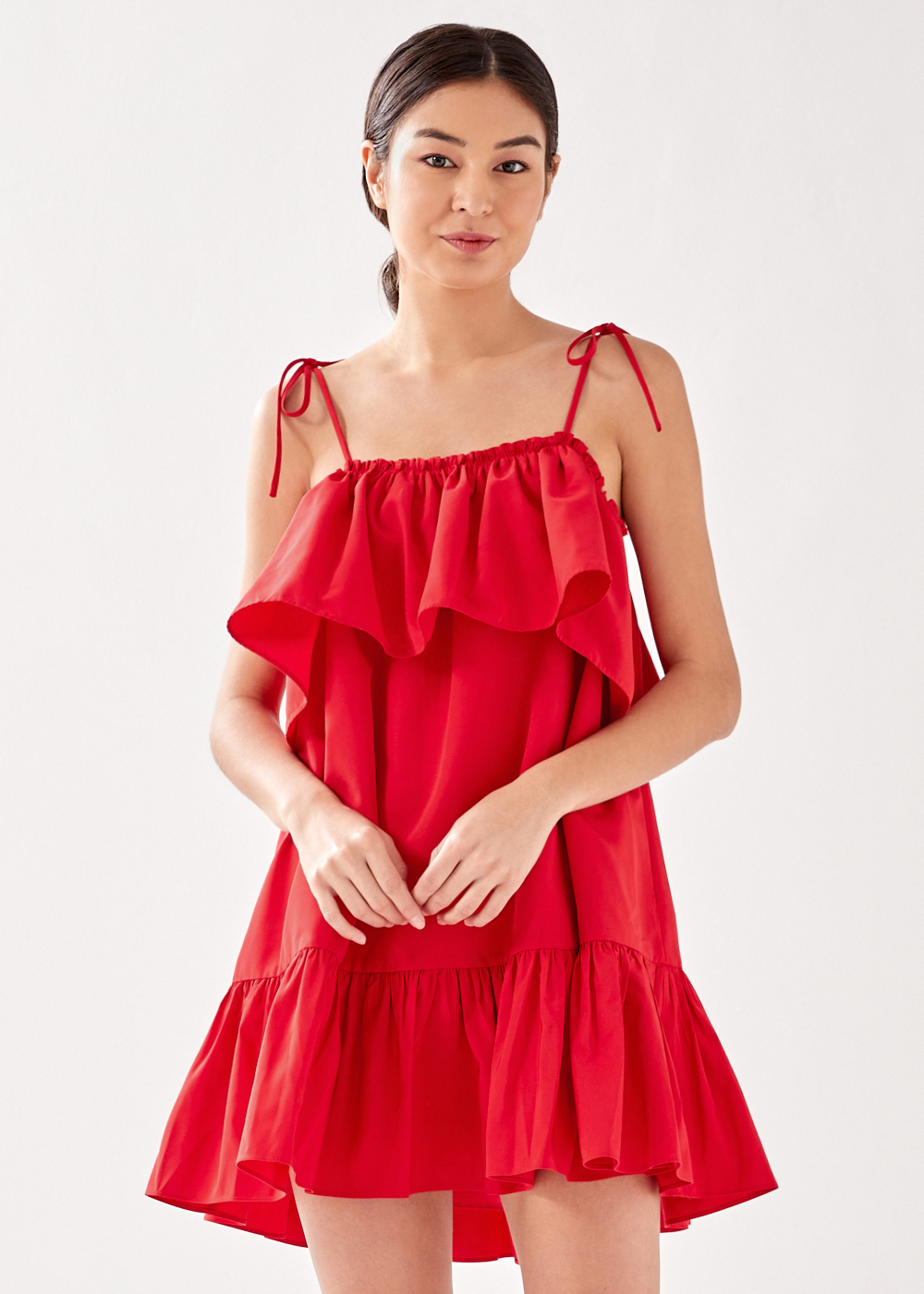 ruffle swing dress