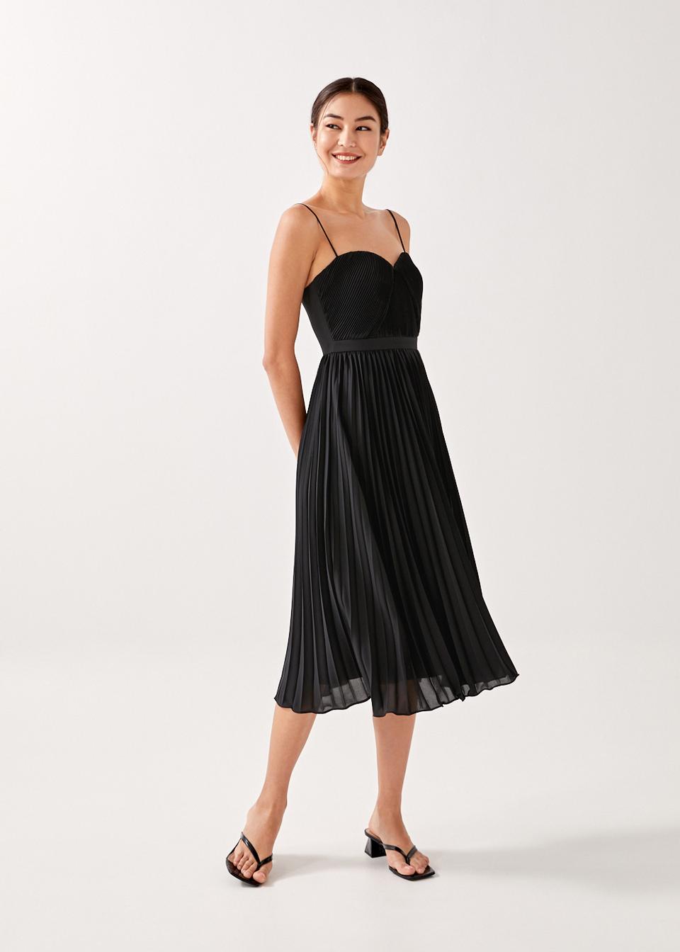 Buy Everetti Padded Pleated Midaxi Dress  Love, Bonito   Shop ...