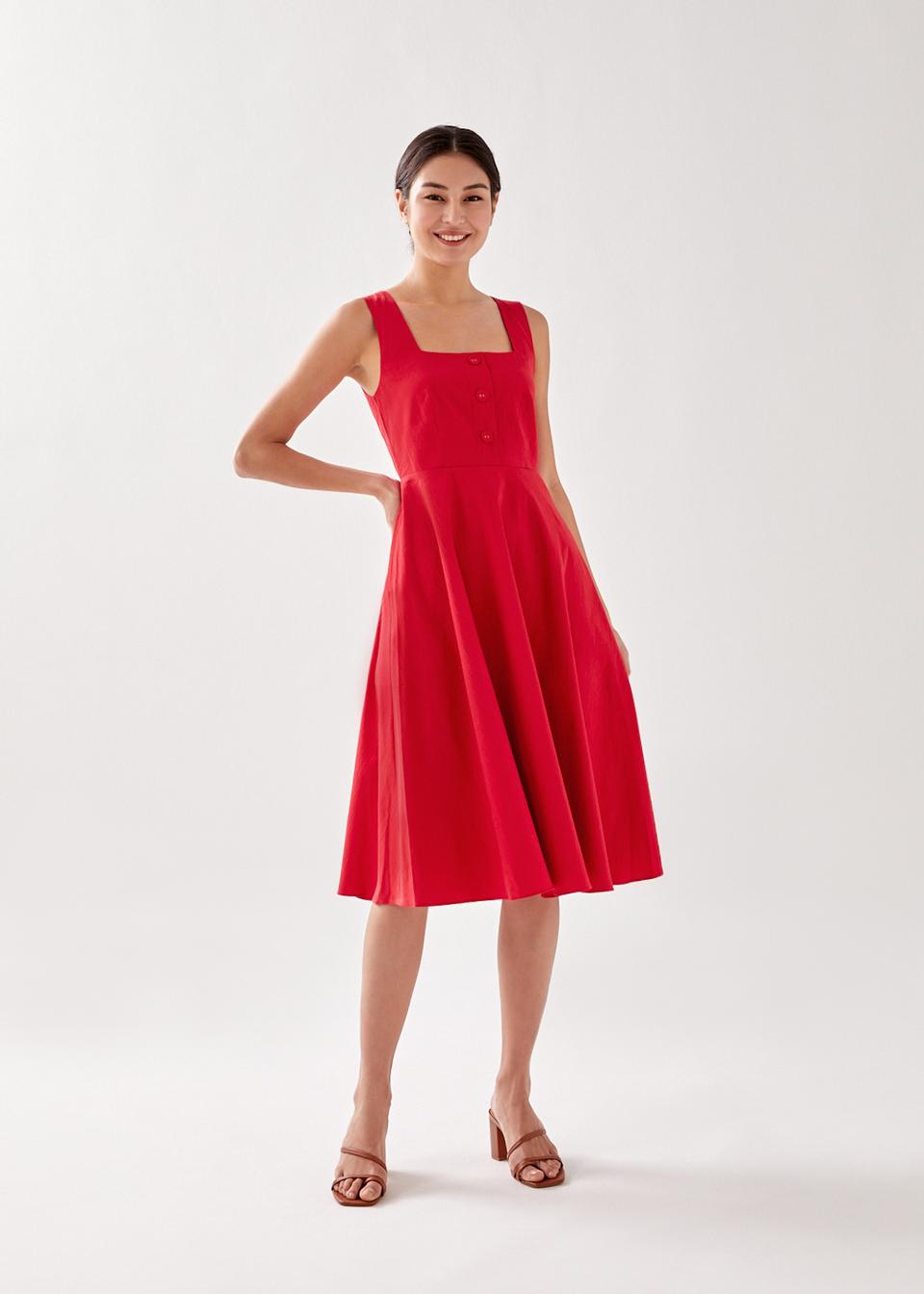 Buy Roselynn Textured Midi Dress Love Bonito Malaysia Shop Women S Fashion Online Love Bonito My Women S Fashion
