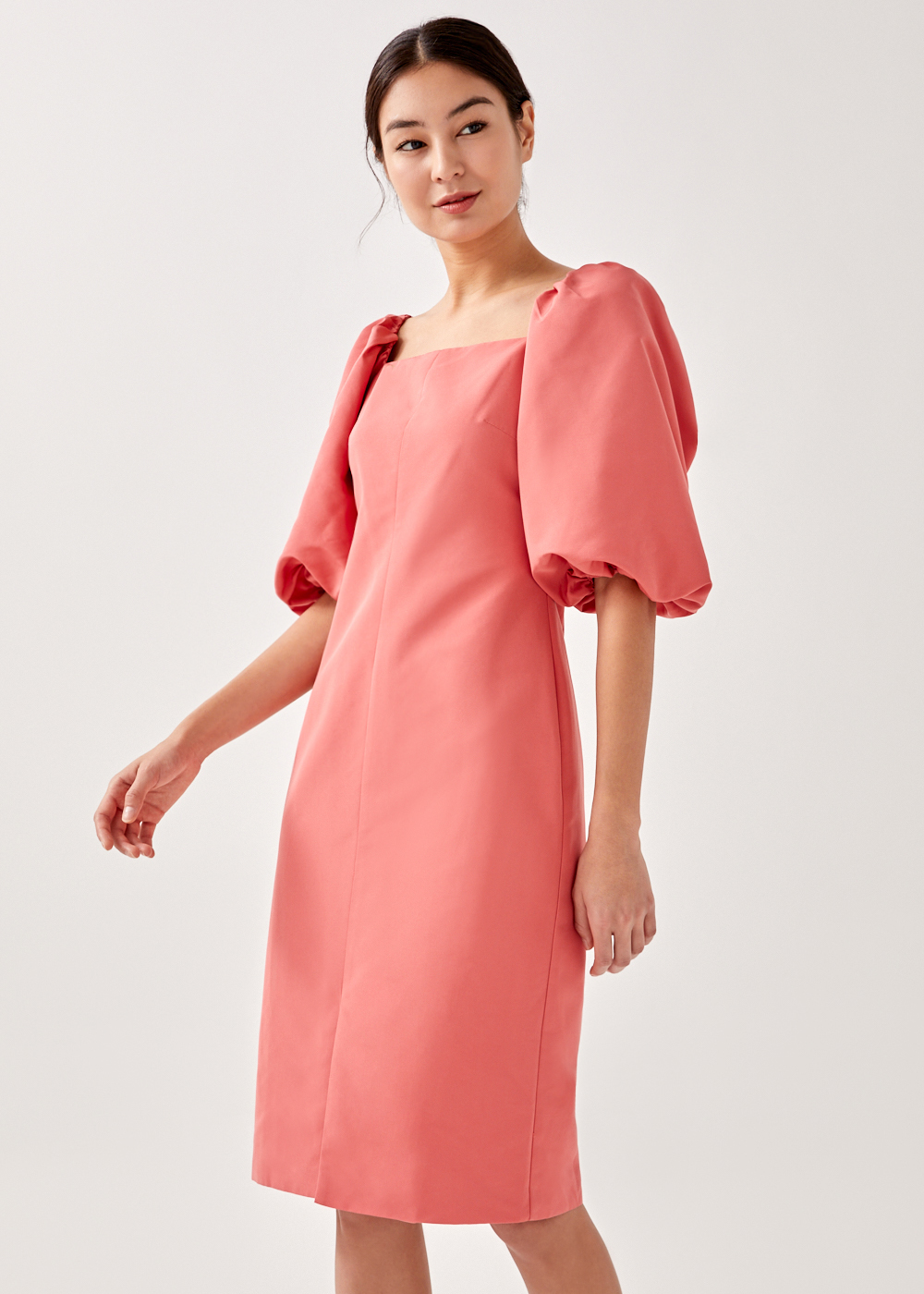 Buy Elyn Puff Sleeve Midi Dress @ Love, Bonito Singapore | Shop 