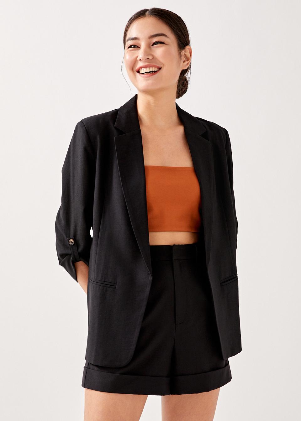 Love Bonito Holly Ruffle Cropped Top