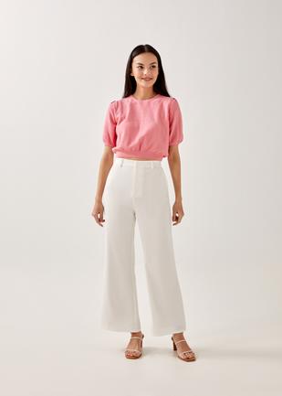 Blanca Textured Knit Cropped Top