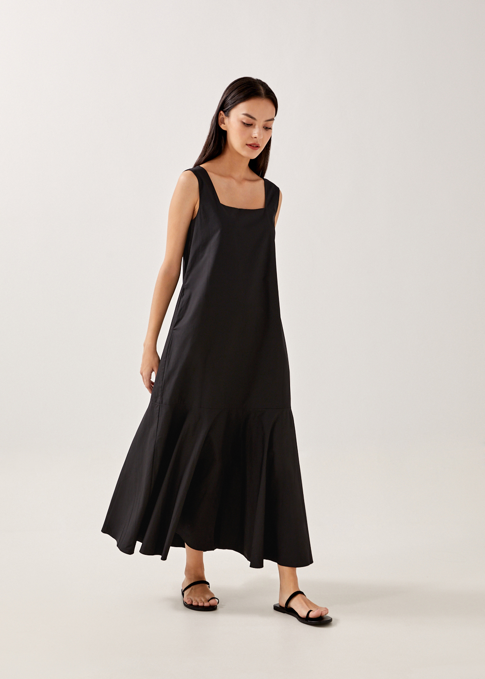 

Zola Square Neck Poplin Dress-014-XS