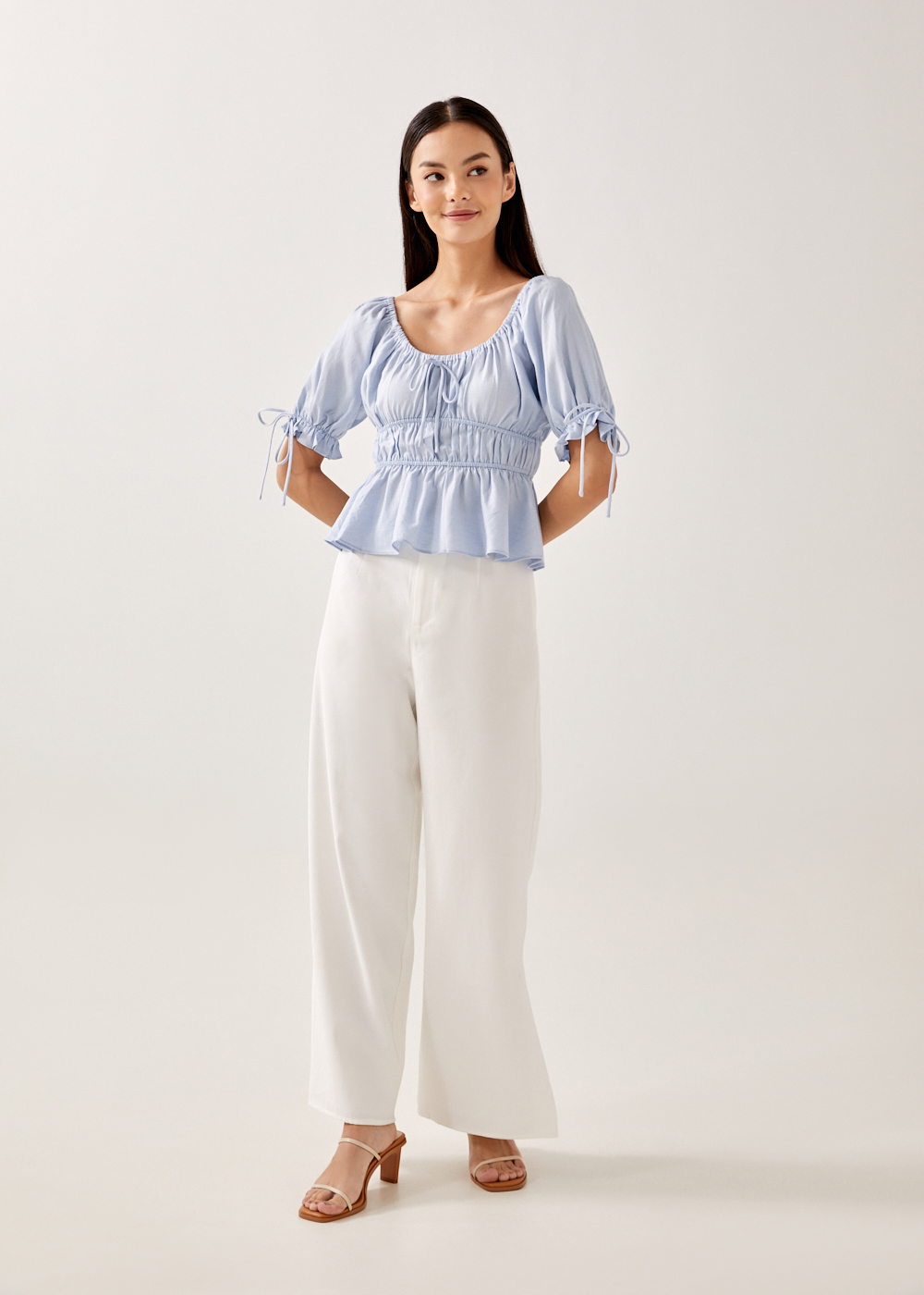 

Layne Multiway Linen Top-093-XS