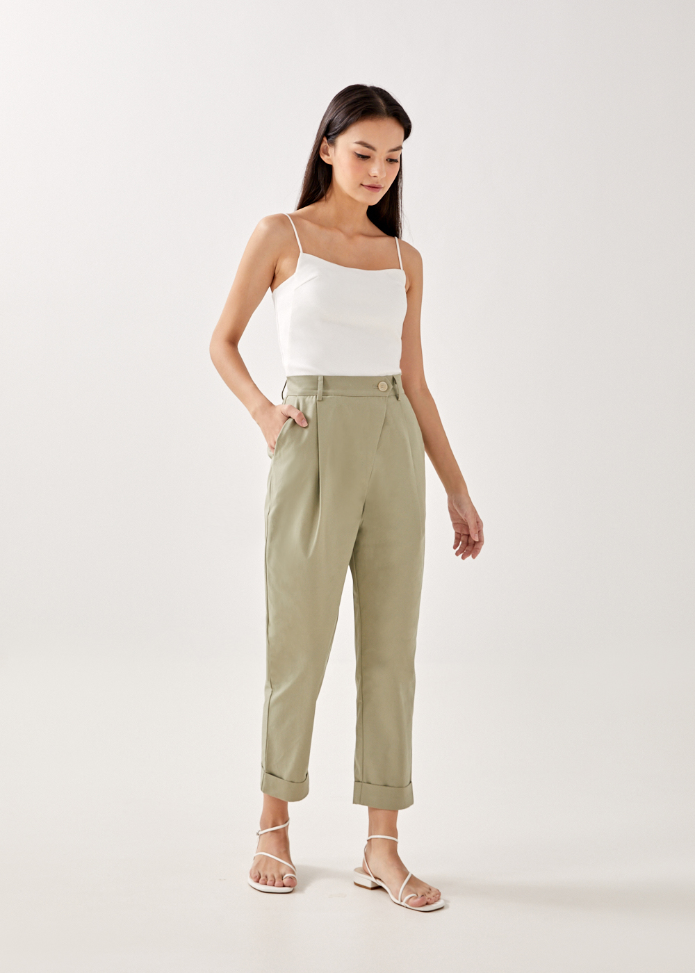 

Avah Foldover Peg Leg Pants-149-L