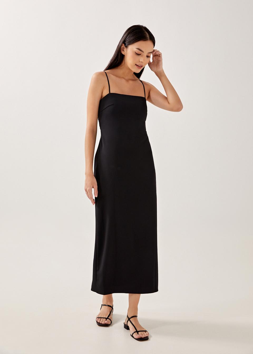 Hermione Knot Back Padded Midaxi Dress
