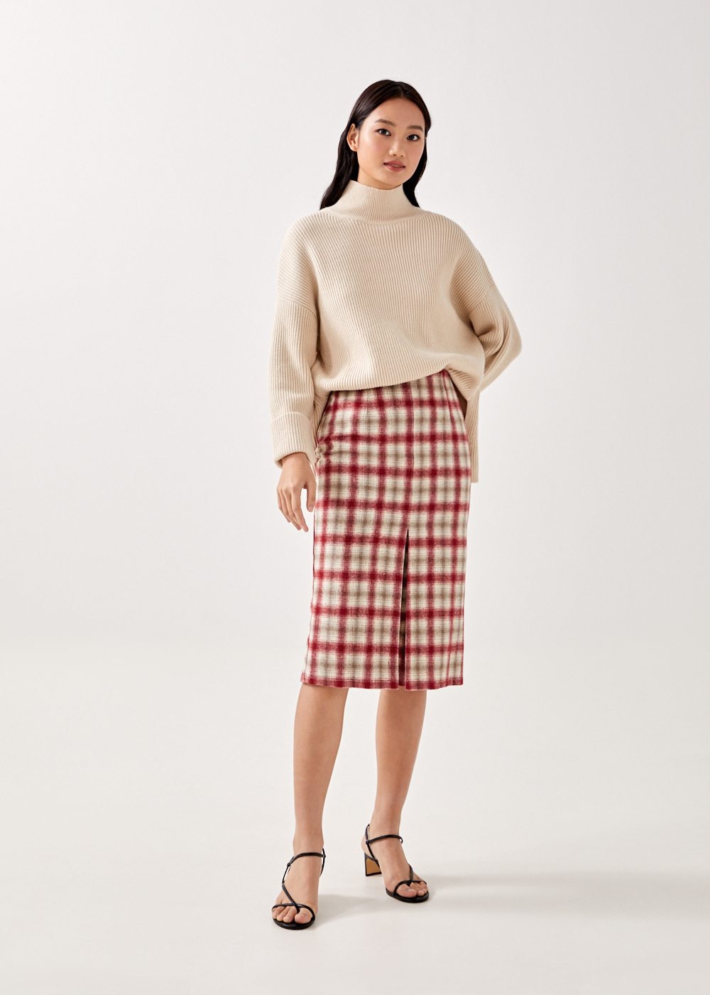 

Annika Plaid Pencil Skirt-112-S