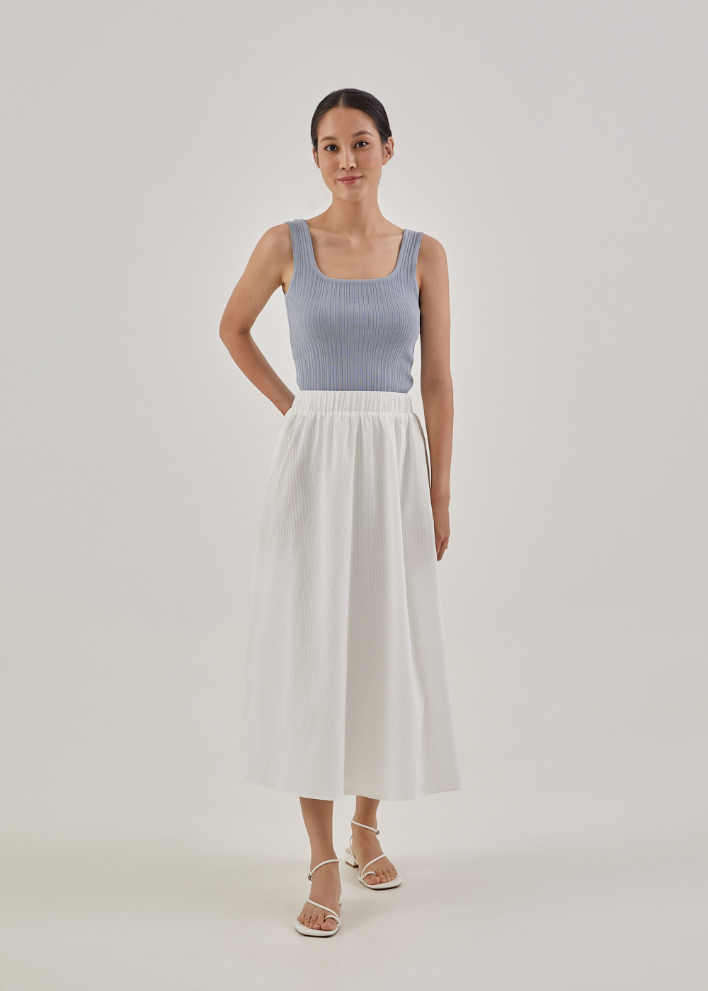 Elastic waist sale flare skirt